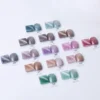 Glitter Cat Eye Gel Polish swatches in 15 shades with shimmer magnetic finish