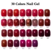 red gel nail polish 30 colors salon-approved scarlet