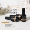 Crystal Top Coat bottle set with UV/LED label, highlighting mirror shine and durability