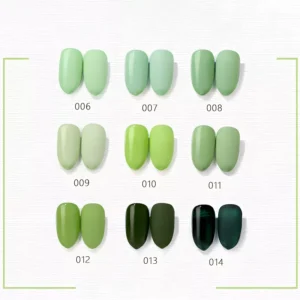 Earth tone gel nails with matte forest green finish