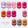Gem Stone Cat Eye Polish - 12 Radiant Angle-Shift Glow Tones 6 Gem Stone Cat Eye Polish – 12 shifting gel shades in full color display
