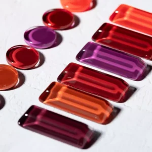 All 24 shades of Red Password Gel Polish shown in one visual layout – professional-grade red palette