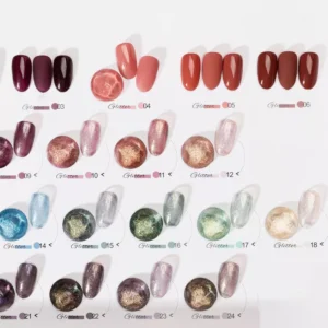 24 bottles of galaxy gel polish in a sleek storage box