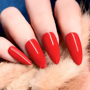 Scarlet red polish texture close-up – thick, creamy consistency shown for Red Password Gel Polish