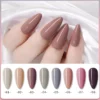 Smoky rose gel polish bottle with muted pink tone and soft matte finish