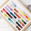 Solid cream gel polish color palette featuring 60 vibrant salon shades