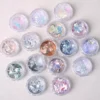Aurora Opal Nail Glitter in 16 iridescent holographic flake colors – jar display