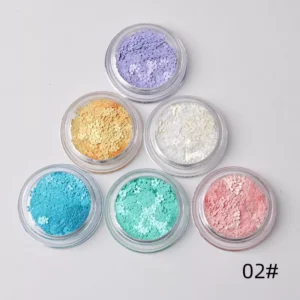 Floral-shaped macaron glitter sequins set in 02# color palette