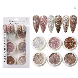 Nude and Champagne Glitter Powders with Soft Shine
