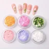 Floral Leaf Nail Glitter Set - Soft Petal Sparkle Mix 8 Floral Leaf Nail Glitter Set featuring soft pastel petal and leaf sequins in six vibrant shades