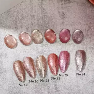 Platinum Diamond Gel Polish swatches on neutral textured background