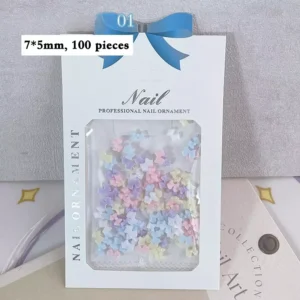 Loose pastel bow nail embellishments, packaged set