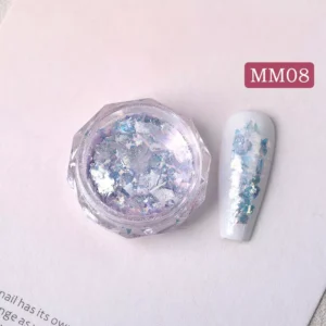 Holographic light lavender opal nail art flakes – MM08
