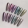 Mirror Chrome Nail Powder - Iridescent Holographic Shine Set 5 Mirror chrome nail powder with high-shine mirror chrome effect in multiple iridescent shades