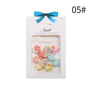 Funny monster nail charms in soft matte resin
