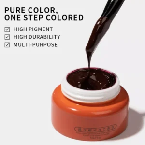 Close-up of rich Nail Art Painting Gel being applied with a brush for detailed designs.