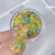 49 - Neon Yellow Aqua Ring Sequins