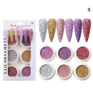 Bright Pastel Chrome Glitter Powders in Candy Colors