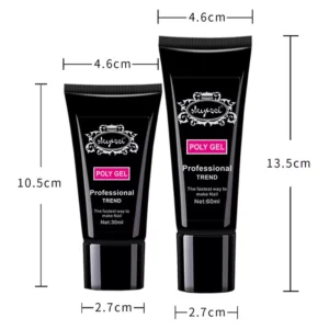 Poly Gel Tube Dimensions – 30ml and 60ml Size with Height and Width