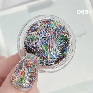 Multi-color tinsel glitter for nail art