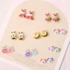 Sweet Cartoon Nail Charms - Adorable 3D Fun Friends 4 A variety of sweet cartoon nail charms including ladybugs, bees, puppies, and colorful bears on a display card