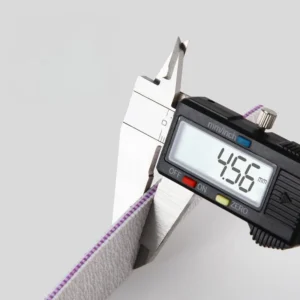 Thickness detail of EVA core salon nail file measured at 4.56mm