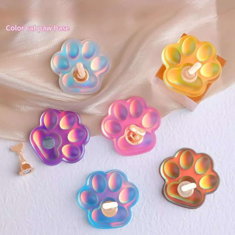 Aurora cat paw nail stands in assorted iridescent colors