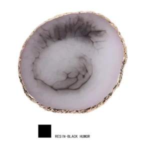 Black agate-style nail palette with moody stone swirl design