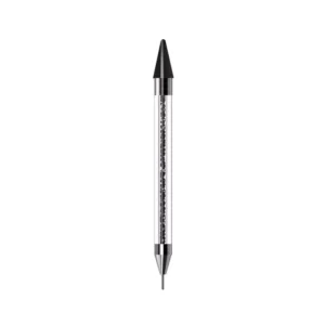 Black rhinestone picker pen with wax and metal ends