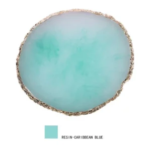 Caribbean blue reusable nail color swatch board with cloudy texture