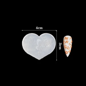 Alphabet and number nail mold for DIY 3D text nail art