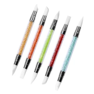 Flat-lay of Double-Ended Nail Dotting Tool set with various tips