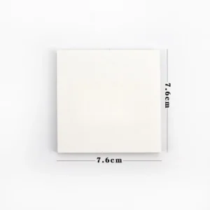 Nail gel mixing paper showing dimensions 7.6cm x 7.6cm