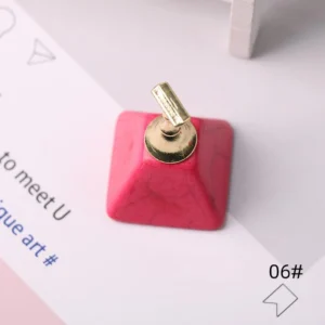 Rose red turquoise nail practice stand with magnetic attachment