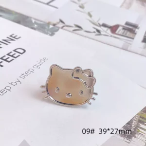 Silver Hello Kitty style nail palette tray
