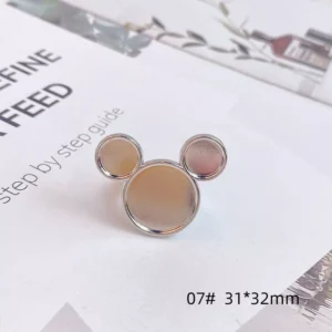 Silver mouse ear-shaped nail mixing tray
